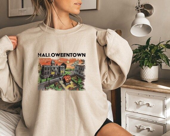 Halloweentown Sweatshirt & Hoodie, Halloweentown and Chill Crewneck, Pumpkin Sweatshirt, Hallowee... | Etsy (US)