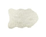 24" X 36" X 1.5" Off White Sheepskin Faux Fur Single - Area Rug | Amazon (US)