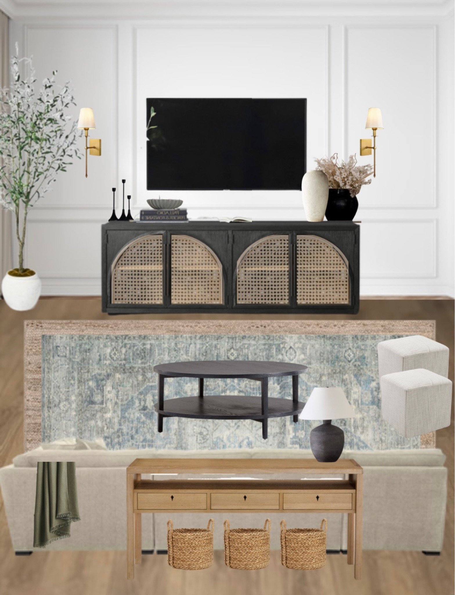 Custom living room refresh design for Kristina