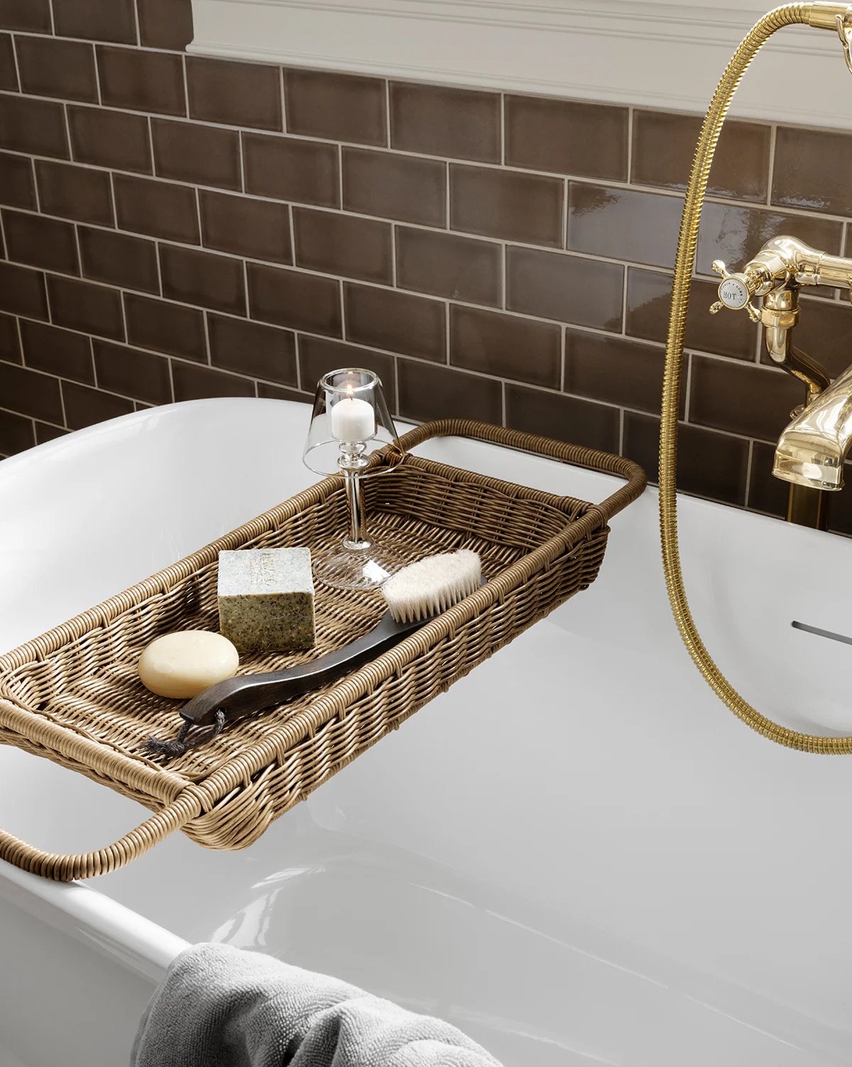 Pickens Rattan Bath Caddy | McGee & Co. (US)