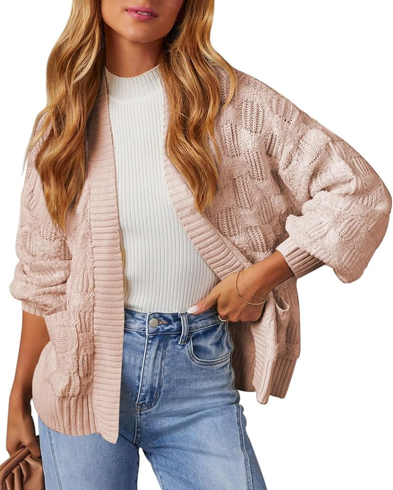 Pink Queen Cardigan Sweaters for Women Lightweight Long Sleeve Fall Sweaters 2024 Trendy Cropped ... | Amazon (US)