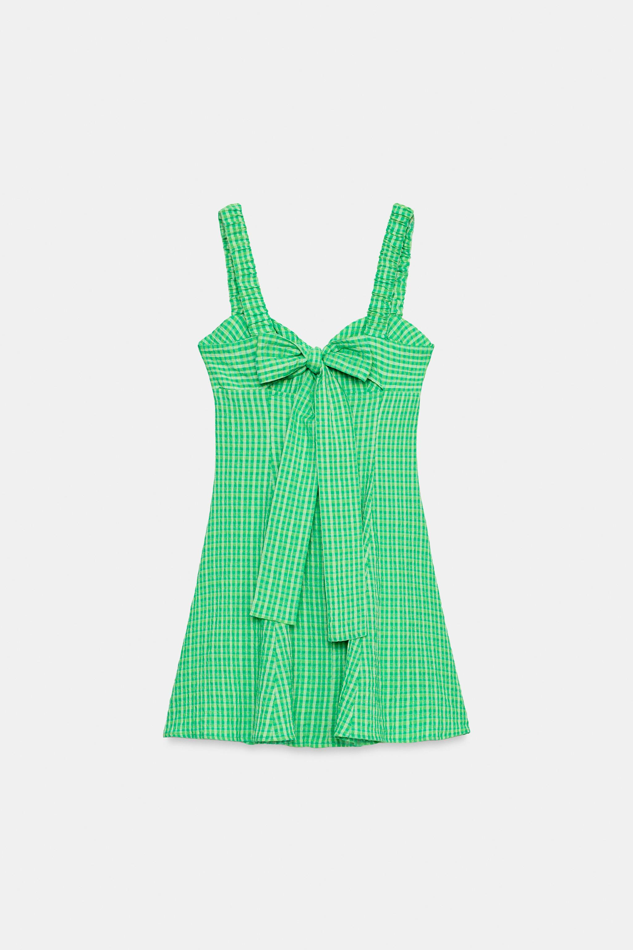 GINGHAM MINI DRESS | Zara US