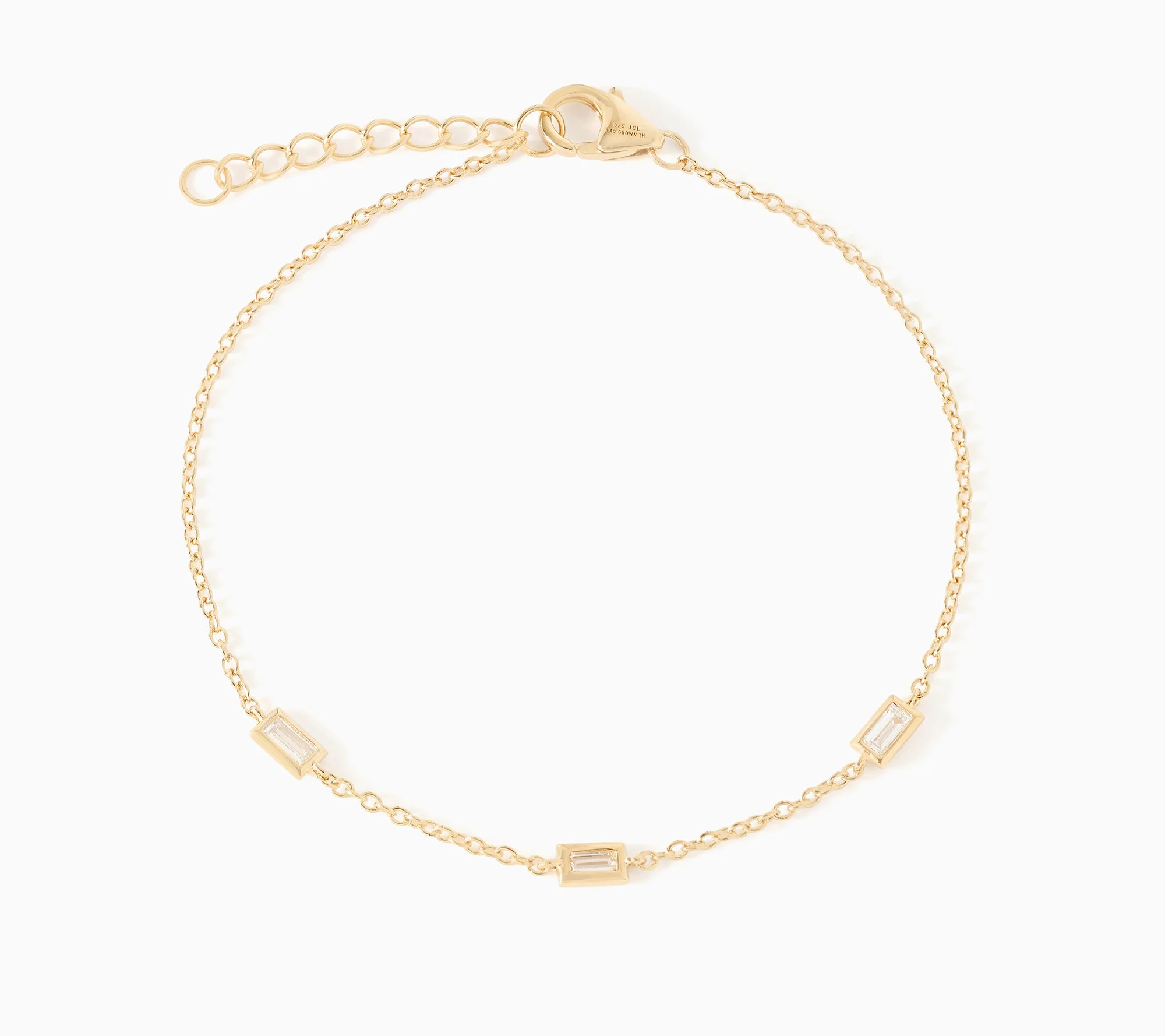 Fire Light Lab Grown Diamond 0.30 ctw Baguette Bracelet, Sterl | QVC