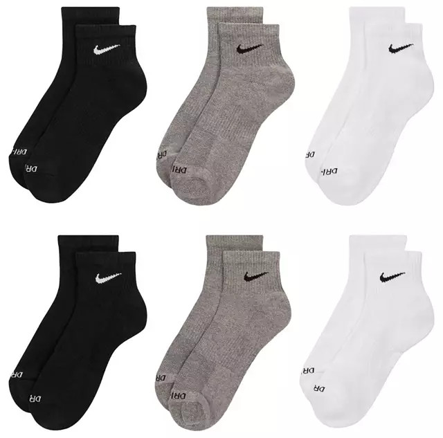 Nike Dri-FIT Everyday Plus Cushioned Training Ankle Socks - 6 Pack | Dick's Sporting Goods