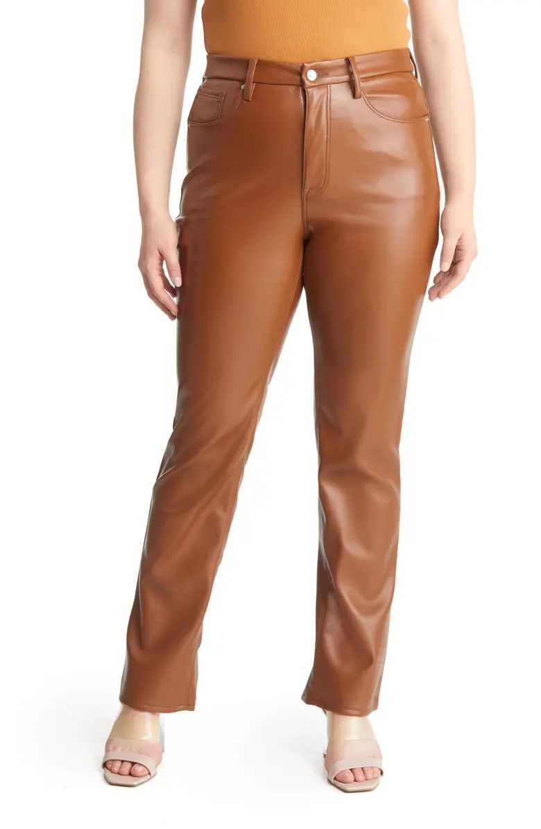 Good American Better Than Leather Faux Leather Good Icon Pants | Nordstrom | Nordstrom