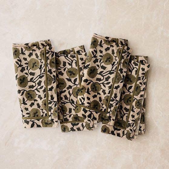Laney Floral Napkin, Elm, Set of 4 | West Elm (US)