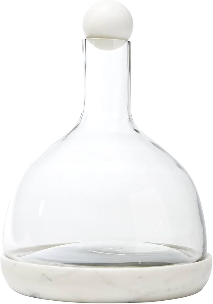 Santa Barbara Design Studio Table Sugar Marble and Glass Wine Carafe, 42-Ounce, White | Amazon (US)