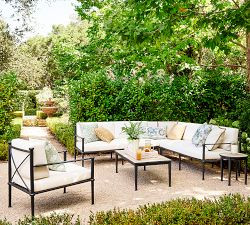 Ellis Metal Outdoor Lounge Chair with High Performance Cushion Covers | Pottery Barn (US)