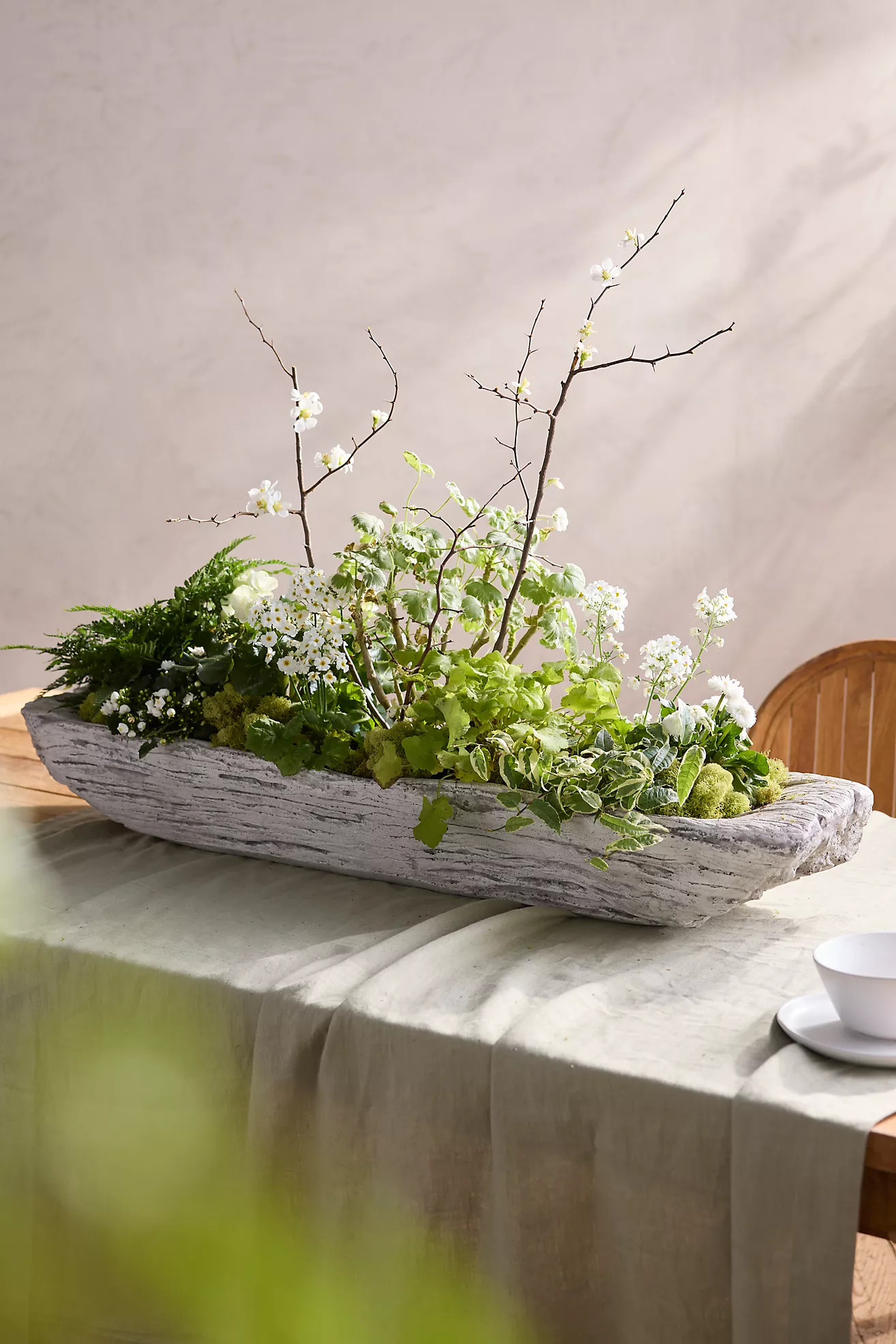 Faux Bois Cast Stone Trough | Anthropologie (US)