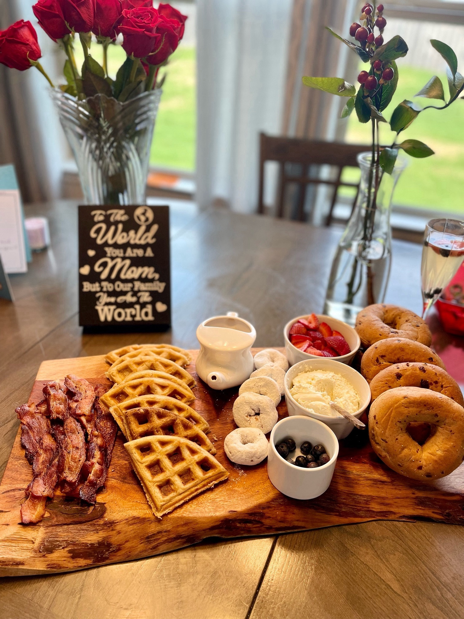 Create a breakfast board for your Valentine! We filled ours with chicken & waffles with spicy syrup, bagels, bacon, donuts and fruits. Topped off with a mimosa and you have A super sweet and simple way to spoil the one you love!

Valentine’s Day brunch | breakfast in bed| breakfast board | sweet charcuteriee

#LTKSeasonal #LTKfamily #LTKparties