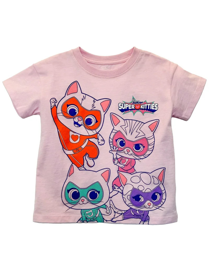 SuperKitties Toddler Short Sleeve Crewneck Tee, Sizes 12M-5T | Walmart (US)