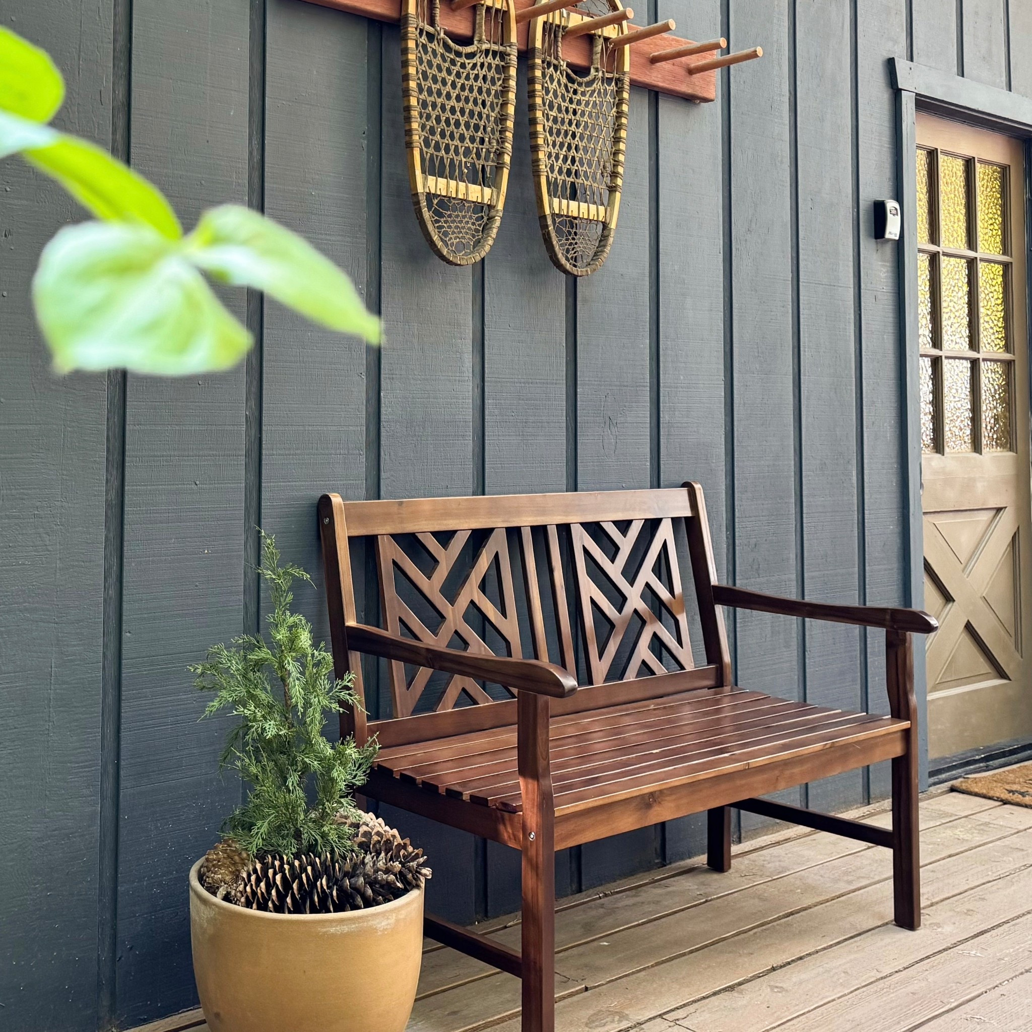 Outdoor bench. Wooden bench. Front door bench. Entryway bench. Outdoor bench. Amazon bench. #amazon #amazonhome 

#LTKHome