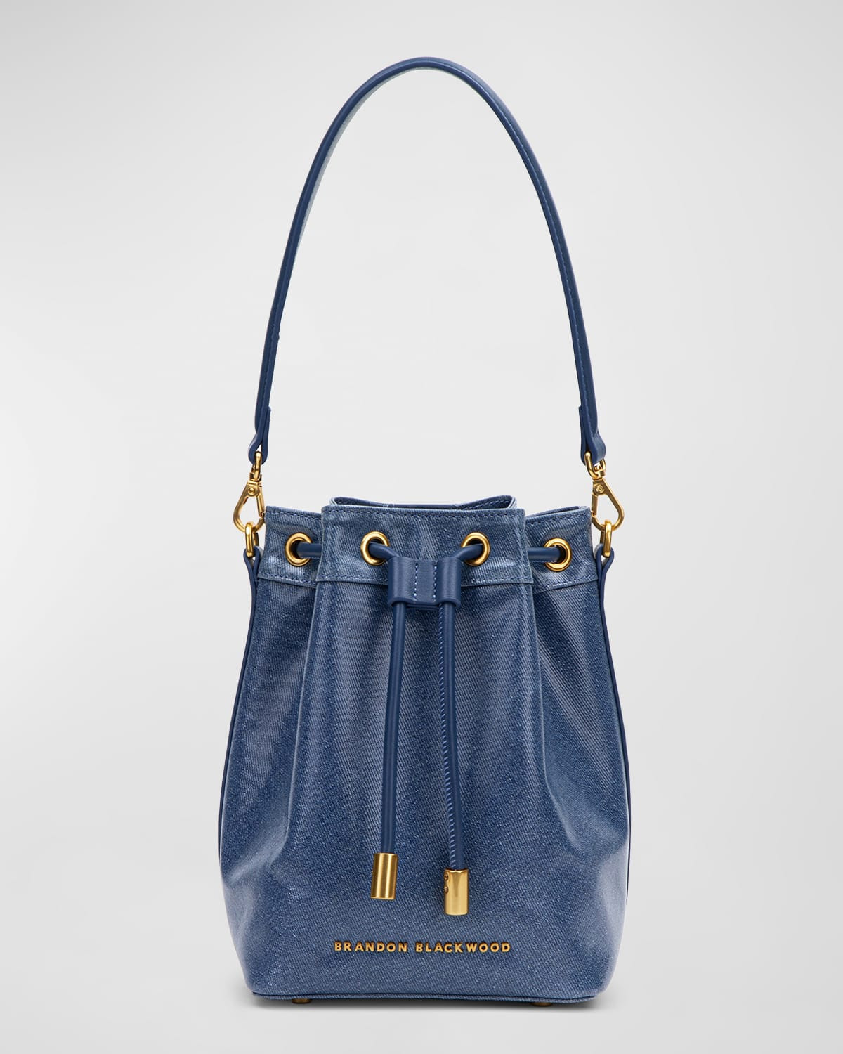 Corey Denim Leather Bucket Bag | Neiman Marcus