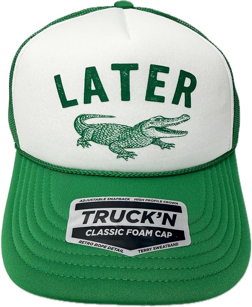 Ink Trendz Later Gator Trucker Hat for Men & Women Funny Foam Front Classic 5 Panel Mesh Snapback... | Amazon (US)