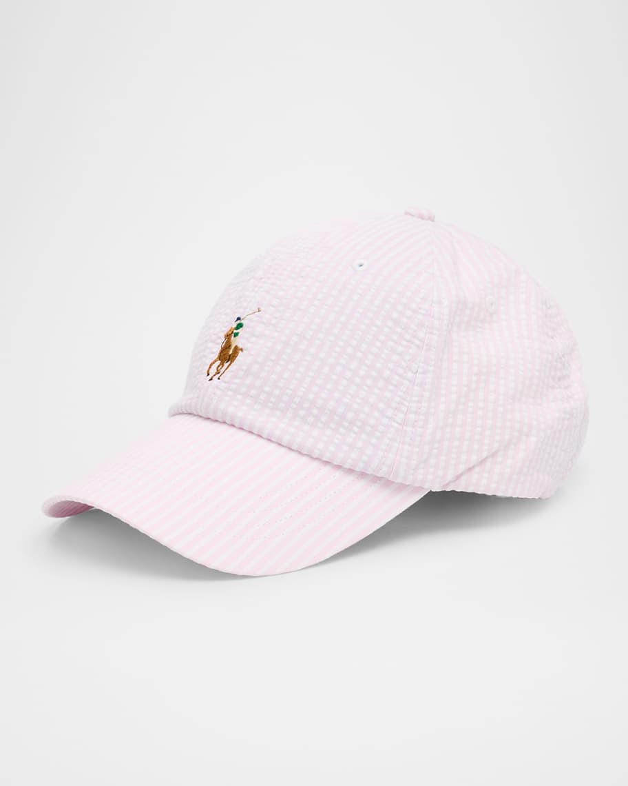Polo Ralph Lauren Seersucker Baseball Cap | Neiman Marcus