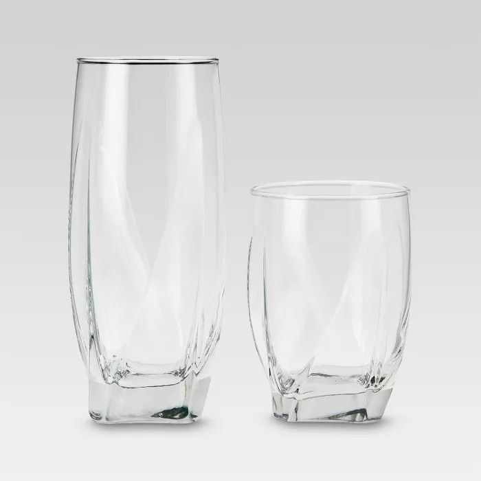 12pc Glass Ridley Assorted Tumblers - Threshold™ | Target