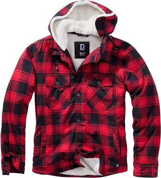 Brandit Check Shirt, Lumber Lined with Hood, Lumberjack Shirt, Winter Shirt, Flannel Lining | Amazon (DE)