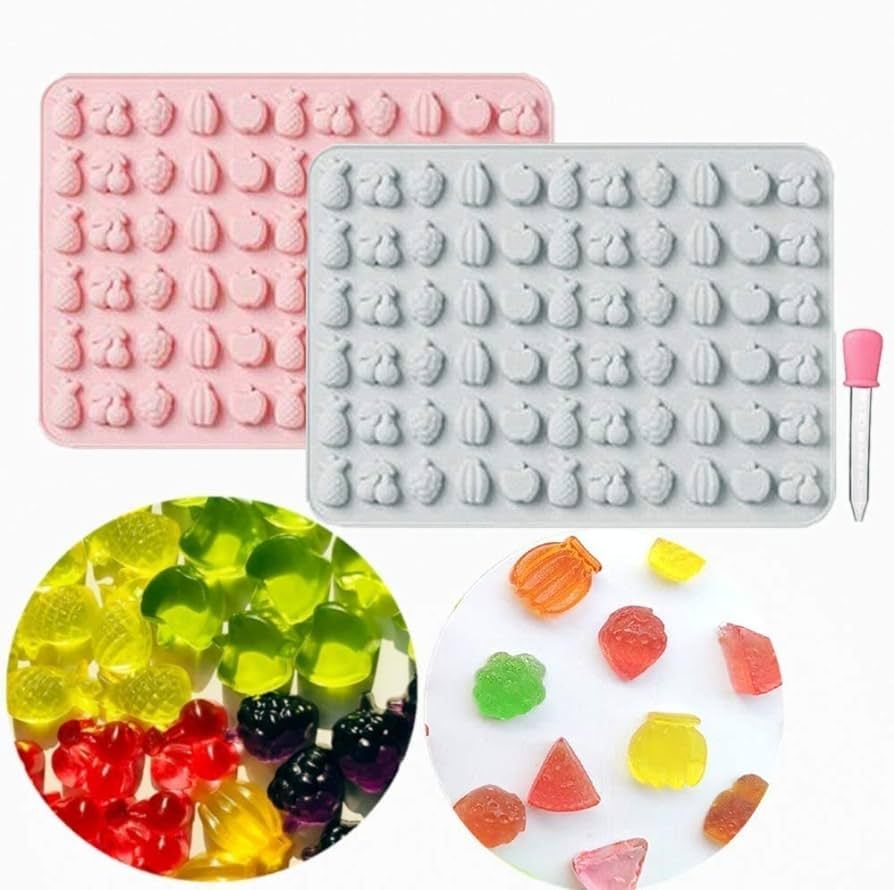 Zhiwei 2PCS Mini Fruit Gummy Molds Ocean Animals Candy Molds Food Grade Silicone Candy Mold for C... | Amazon (US)