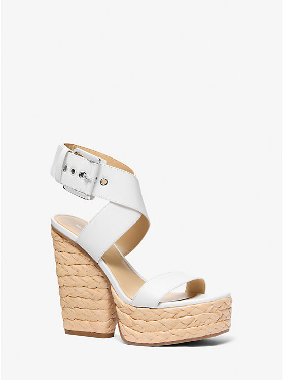 Rhoda Leather Platform Sandal | Michael Kors US