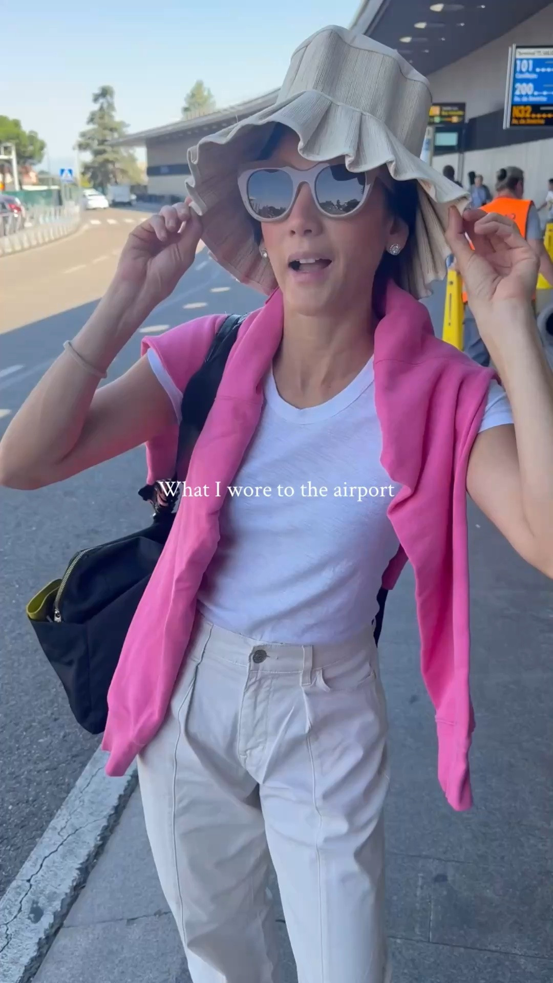 Some days I wear a hat at the airport to hide my wet hair but the rosey cheeks are nonnegotiable 💁🏻‍♀️

AYR comfortable pants, loafers I can wear from the plane straight to dinner and a tee I can rewear to go grocery shopping and window shopping to all the nearby stores 

Airport style, travel style, comfortable style.

#LTKTravel #LTKootd #LTKgrwm