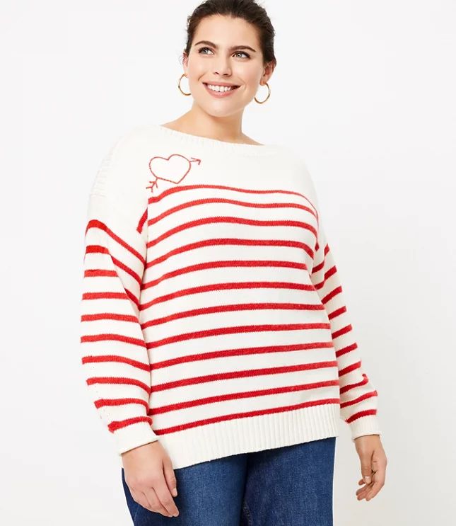 LOFT Plus Cupid Boatneck Sweater | LOFT