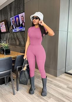 ZFLM Casual Workout Two Piece Outfits for Women Fitted Crew Neck T-shirt High Waist pants Matchin... | Amazon (US)