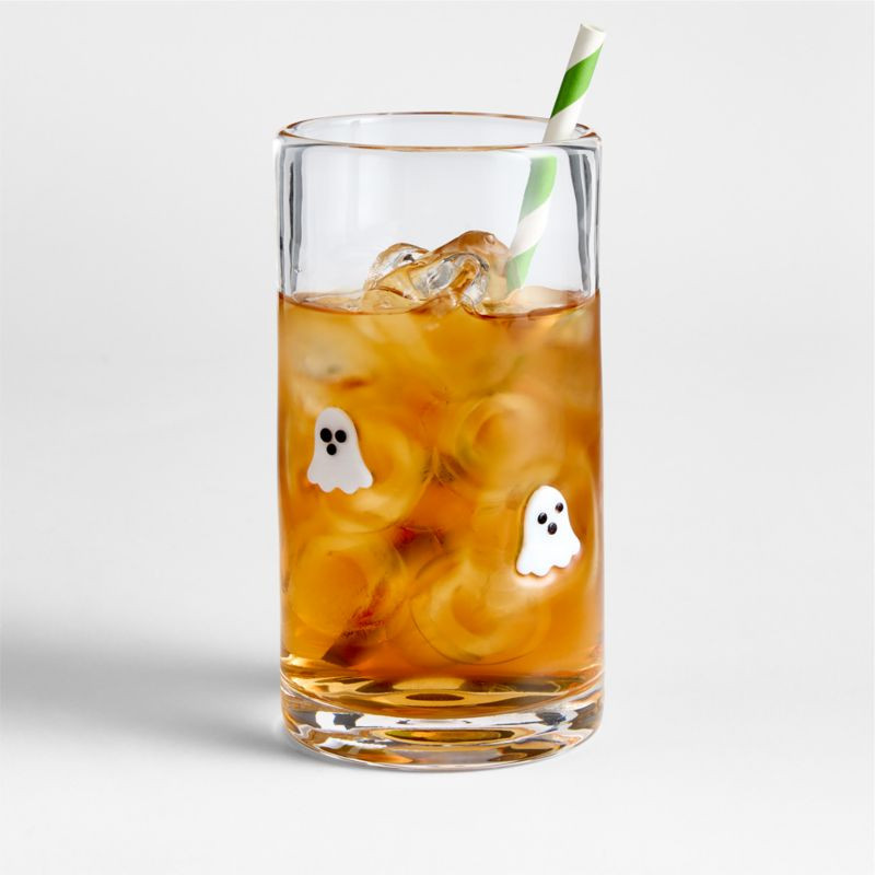 Halloween Ghost Icon 15.5-Oz. Highball Glass + Reviews | Crate & Barrel | Crate & Barrel