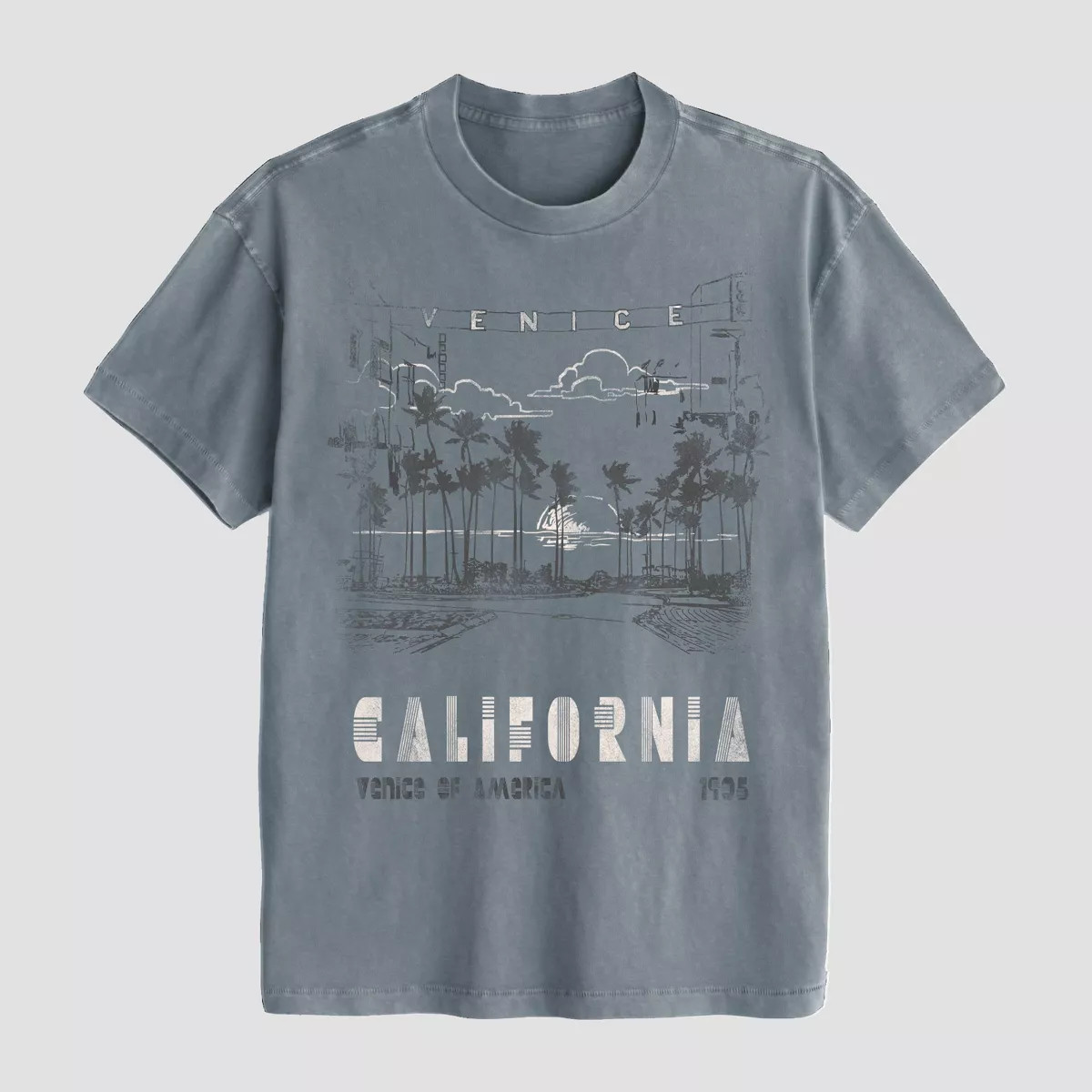 Men's California Short Sleeve T-Shirt - Blue | Target