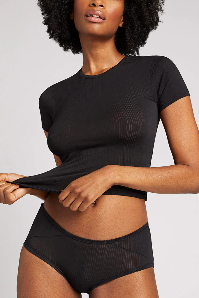 Whipped Baby Tee in Black | Women's Tops in Black - Negative Underwear | Negative Underwear