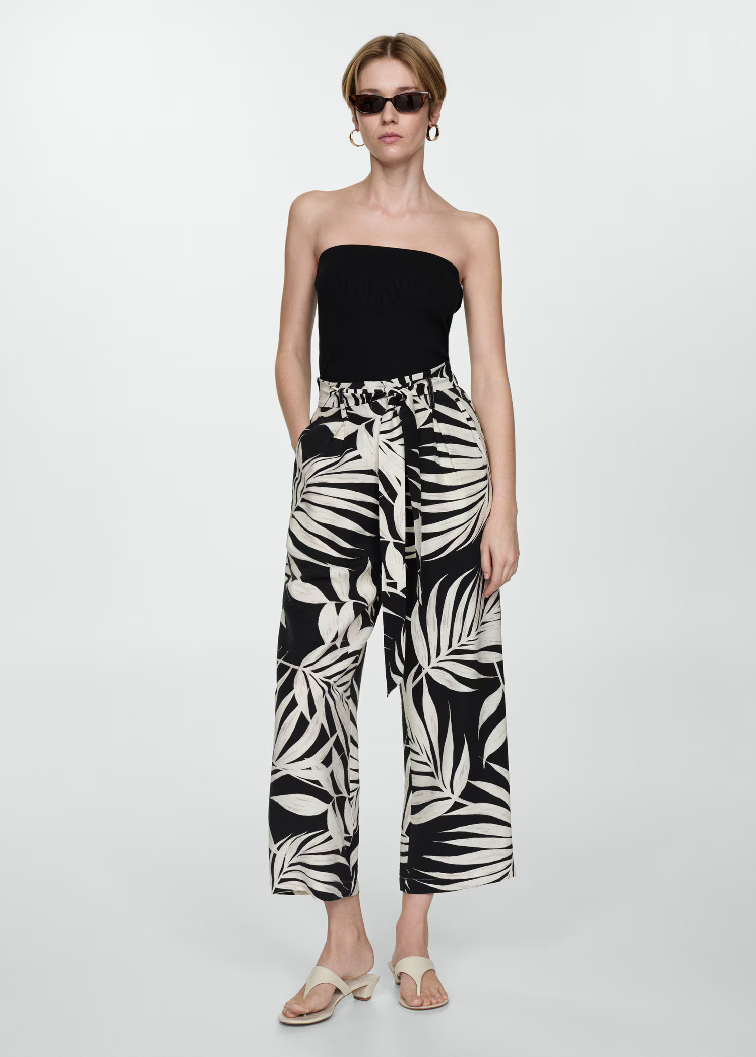 Bow printed pants | MANGO (US)