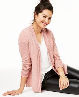 Open-Front Cashmere Cardigan, Regular & Petite Sizes, Created For Macy's | Macys (US)