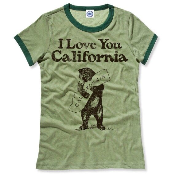 I Love You California Women's Ringer Tee | Etsy | Etsy (US)