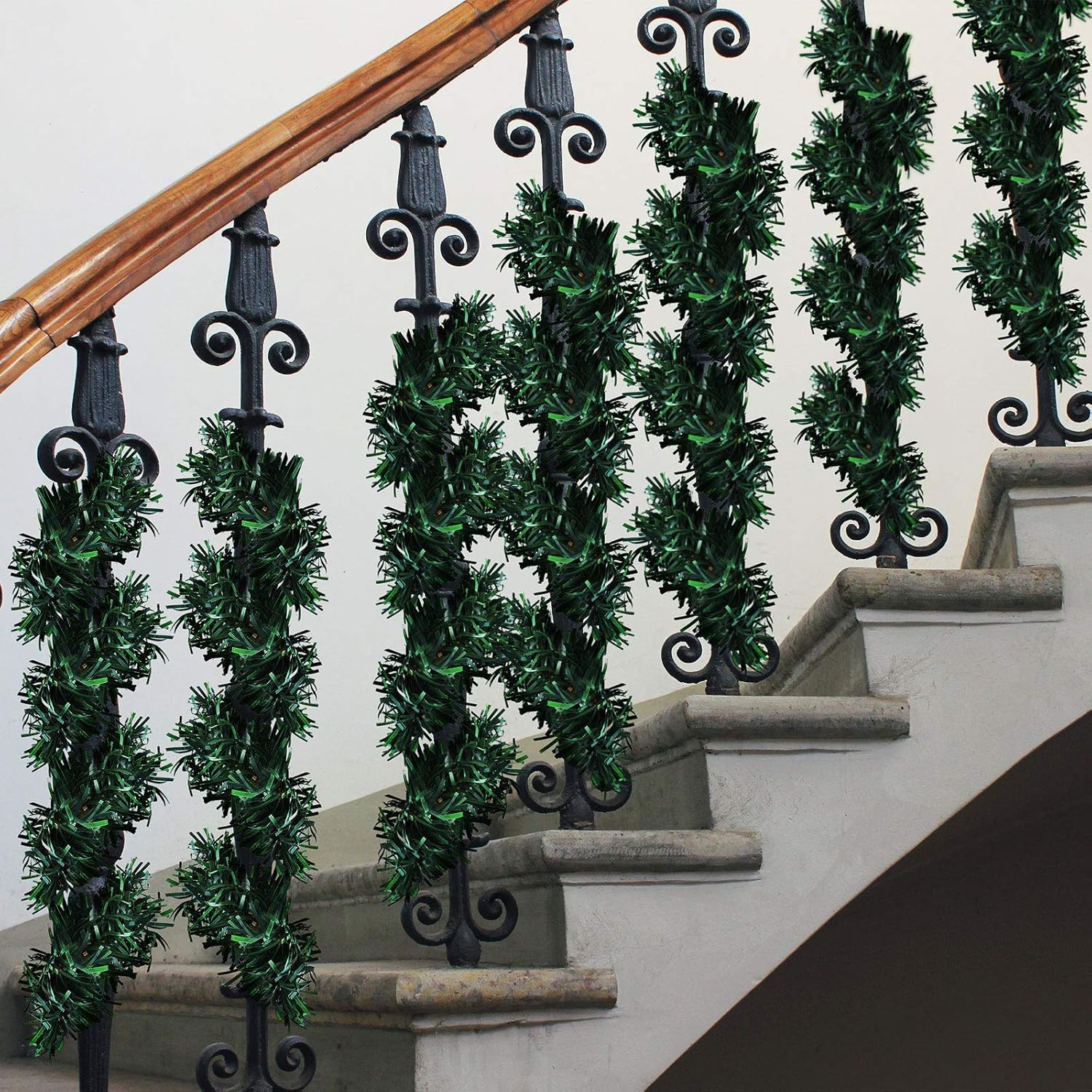 EBOOT 24 Pieces Green Christmas Garland Ties Artificial Christmas Garland Artificial Pine Garland... | Amazon (US)