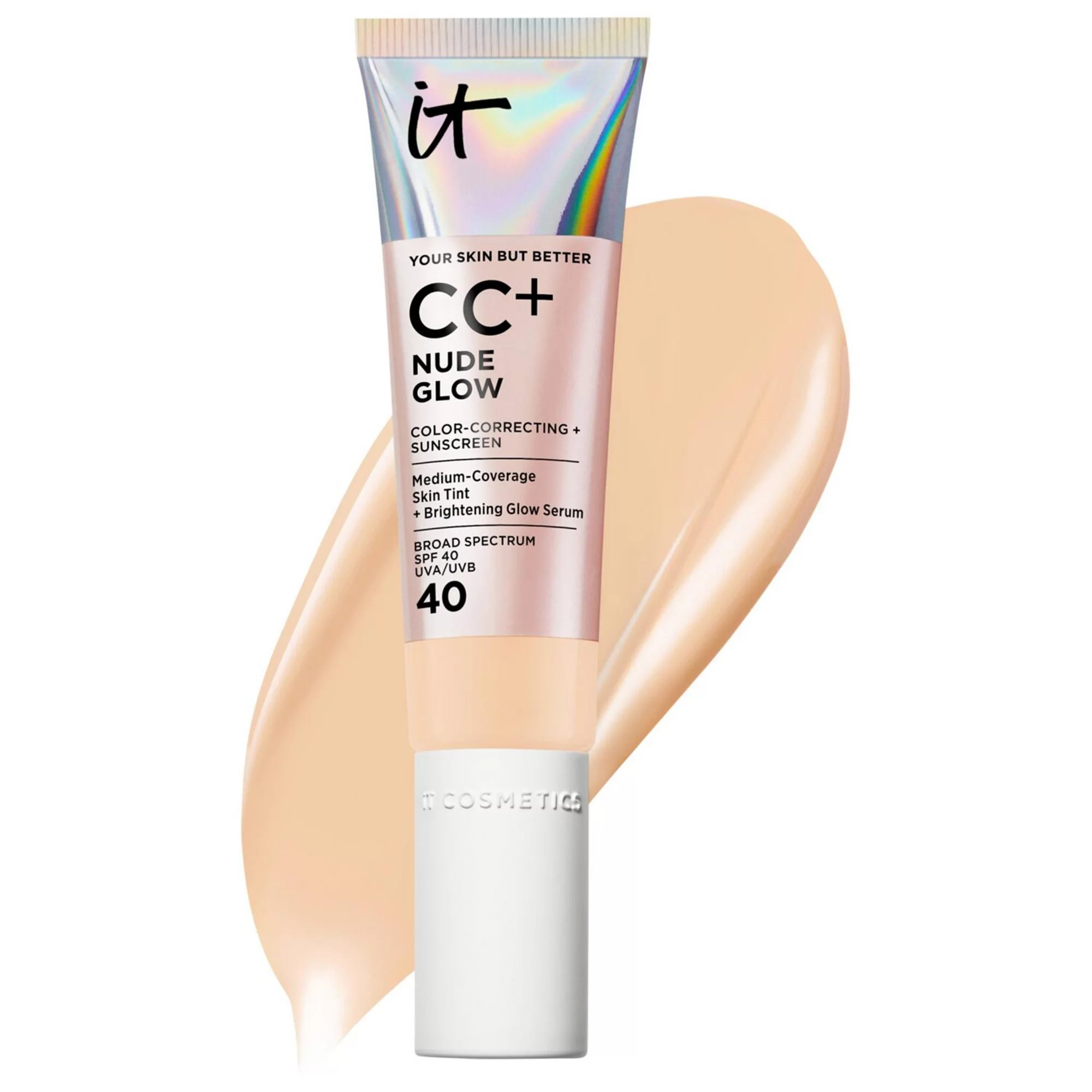 IT Cosmetics CC+ Nude Glow Lightweight Foundation + Glow Serum with SPF 40 and Niacinamide | Kohl's