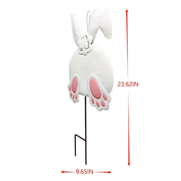 Homespun Easter Bunny Bottom Yard Stake, 23" | At Home