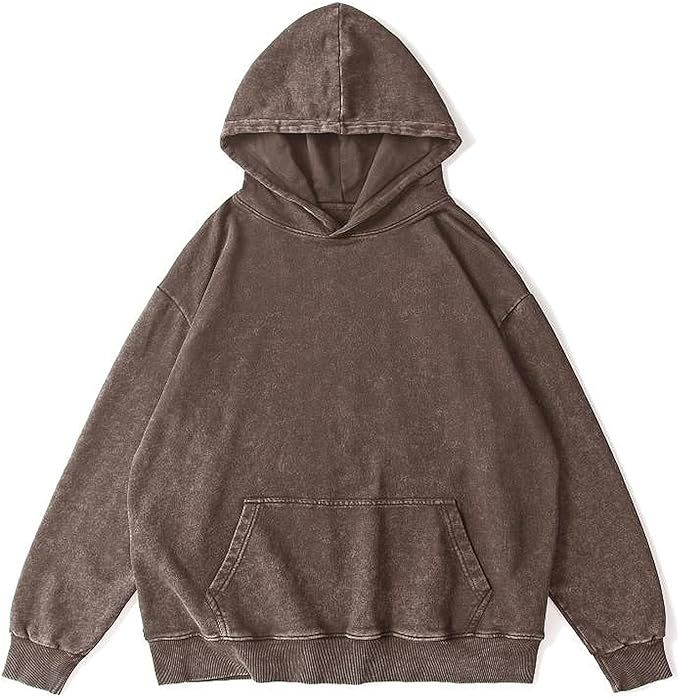 Wrenpies Oversized Vintage Hoodie for Women Cotton Loose Fit Baggy Hooded Sweatshirt Trendy Basic... | Amazon (US)