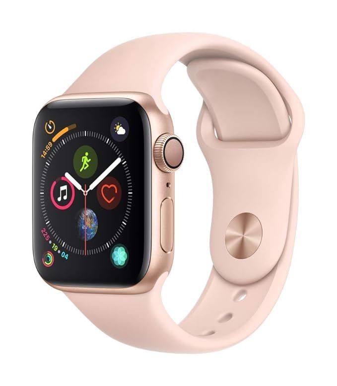 Apple Watch Series 4 (GPS, 40mm) - Gold Aluminium Case with Pink Sand Sport Band | Amazon (US)