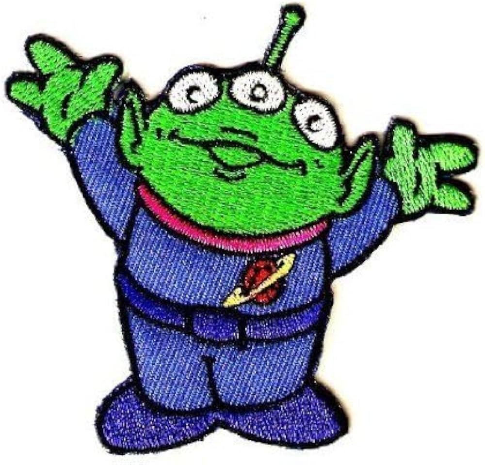 Cute Green Alien Embroidered Iron on Patch, 3" x 3" | Amazon (US)
