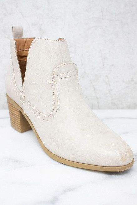 The Kayla Beige Booties | The Pink Lily Boutique