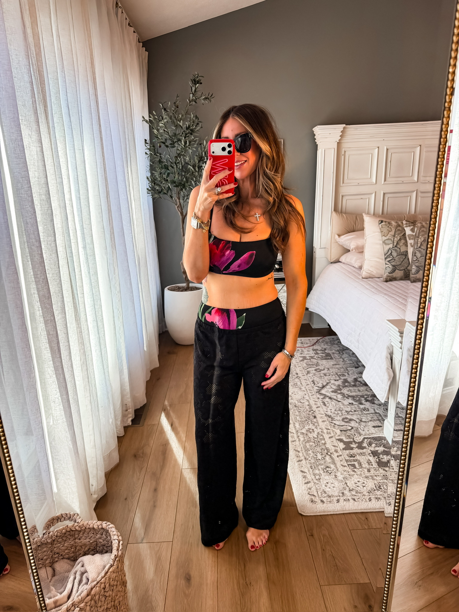 Lightweight swim coverup pants!! So perfect for your next vacation. Loving this one piece so flattering. 
Summer wear outfit coverups mom approved beach wear one piece mom approved style resort ready mom life pants flattering bathing suits Themominstyle 

#LTKTravel #LTKSeasonal #LTKdayinmylife