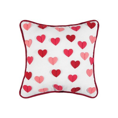 C&F Home 10" x 10" Valentine's Day Heart Embroidered Accent Throw Pillow | Target
