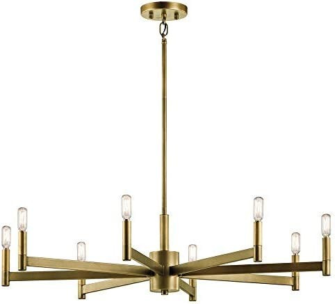 Kichler Erzo 9.25" 8 Light Chandelier in Natural Brass | Amazon (US)
