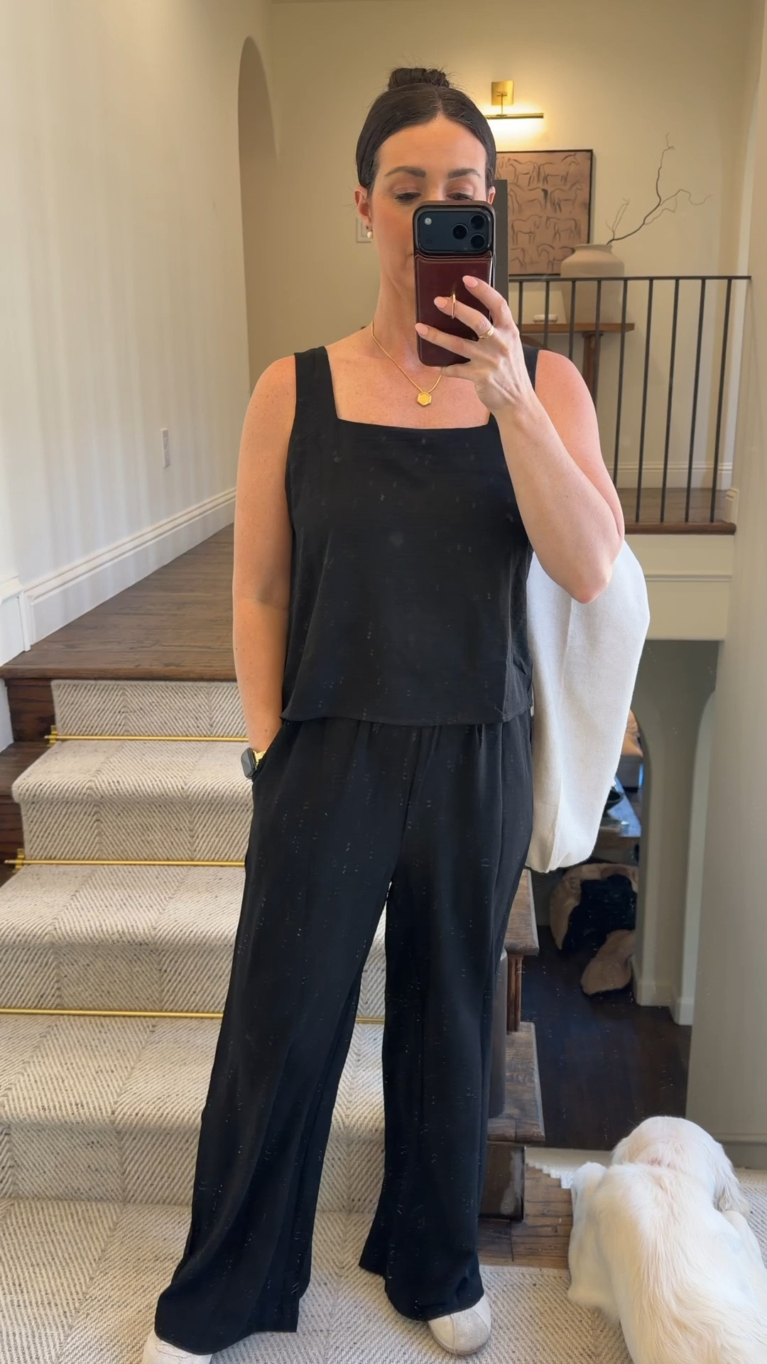 The cutest two-piece set! Perfect travel set, doesn’t wrinkle much, so so comfy and the top is the perfect length. Wearing a small 

#LTKootd #LTKOver40 #LTKTravel