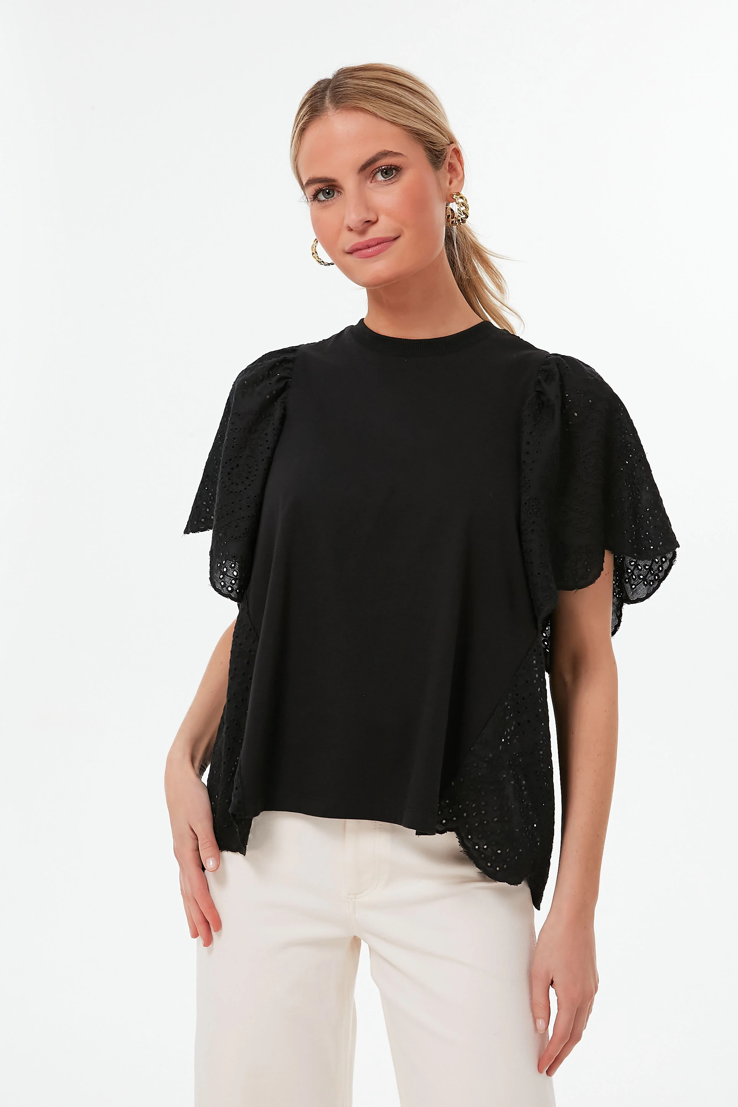 Black Eyelet Emi Tee 
                Pomander Place | Tuckernuck (US)