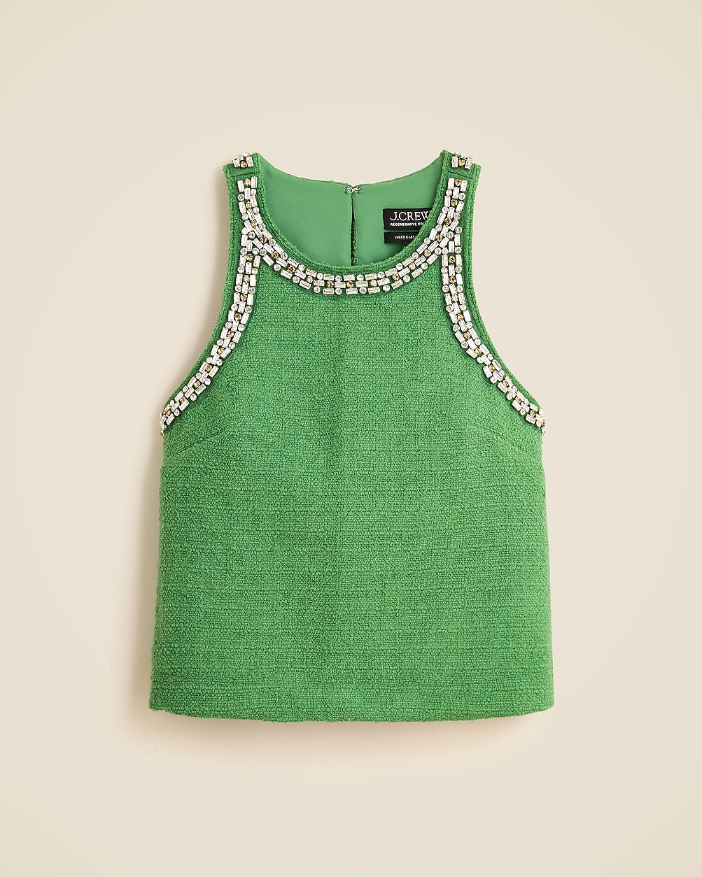 Embellished tweed tank top | J. Crew US