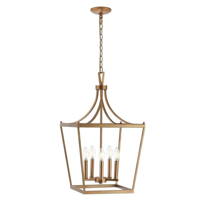 Safavieh Kenris Gold Painted Rustic Lantern LED Pendant Light Lowes.com | Lowe's