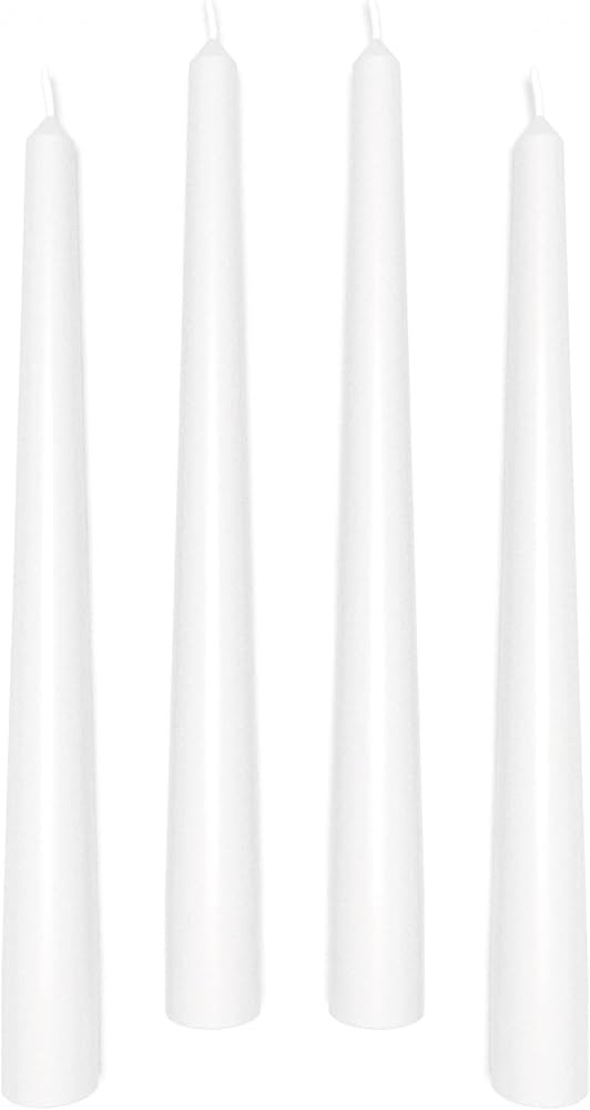 Sonedly 12 inch Taper Candle 4 Pack - Unscented Hand-Dipped Tapered Candles Long Burning Perfect ... | Amazon (US)