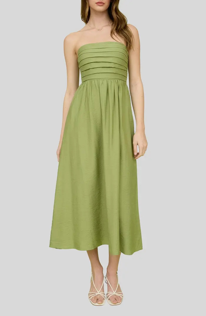 Blu Pepper Strapless Midi Dress | Nordstromrack | Nordstrom Rack