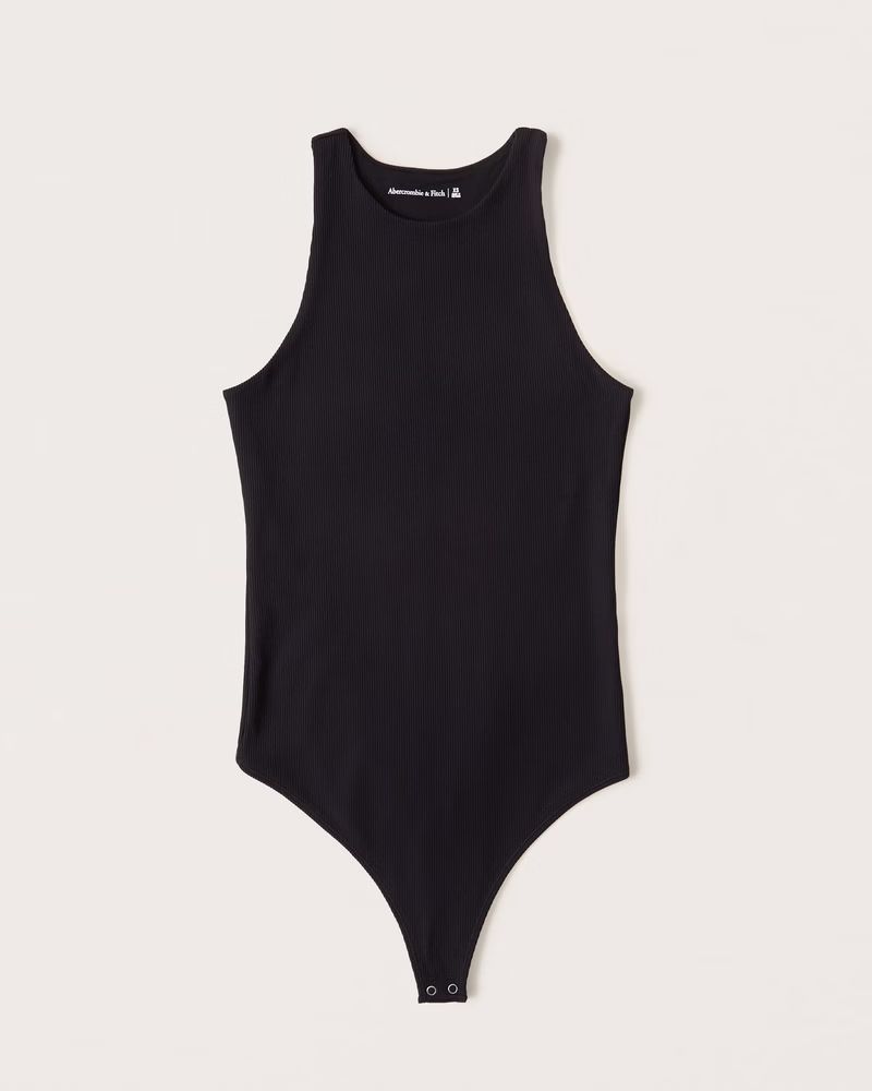 Refined Seamless Rib Fabric Scuba Bodysuit | Abercrombie & Fitch (US)