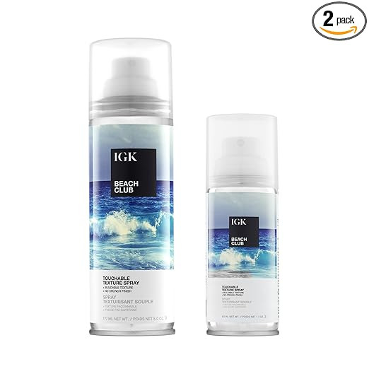 IGK BEACH CLUB Touchable Texture Spray | Hold + Volume + Lightweight | Vegan + Cruelty Free | | Amazon (US)